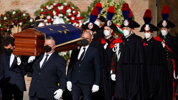 Funeral del presidente del Parlamento Europeo, David Sassoli.