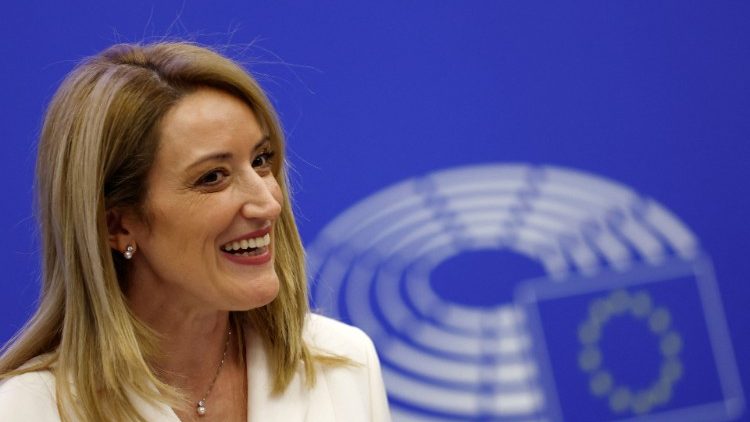 La neoeletta presidente del Parlamento europeo Roberta Metsola  