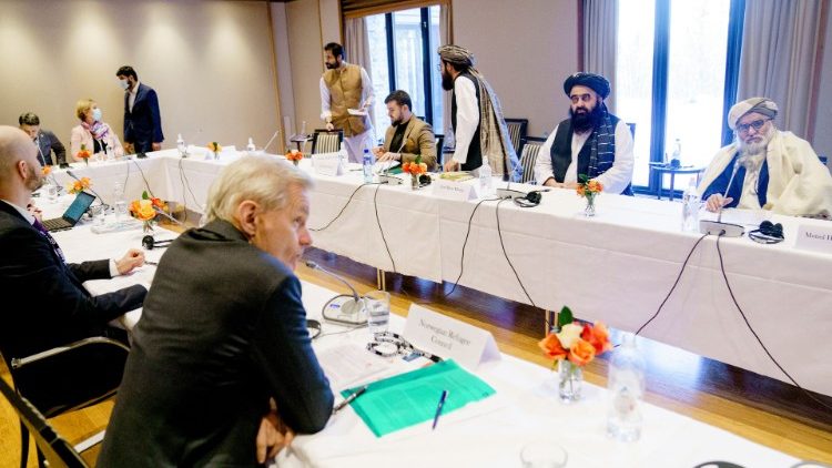 Delegación de talibanes en las conversaciones en Noruega (Stian Lysberg Solum / NTB)