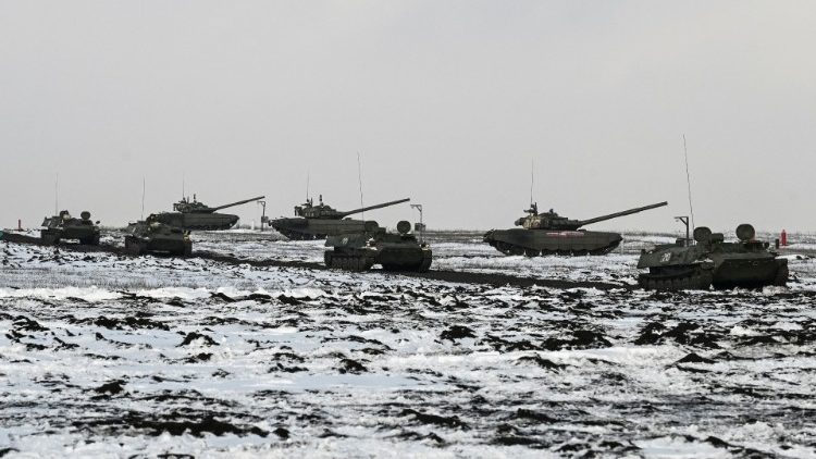 Russische Panzer an der ukrainischen Grenze