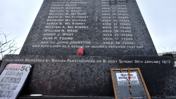 50th anniversary of the "Bloody Sunday" shootings, in Derry