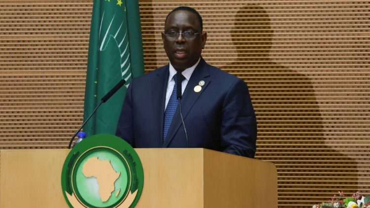 Il presidente del Senegal Macky Sall, presidente di turno dell'Unione Africana riunita nella capitale etiope Addis Abeba