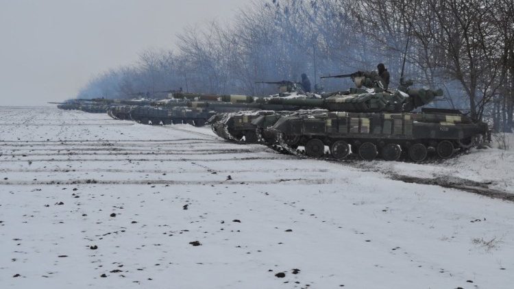 Ukrainische Panzer stehen bereit