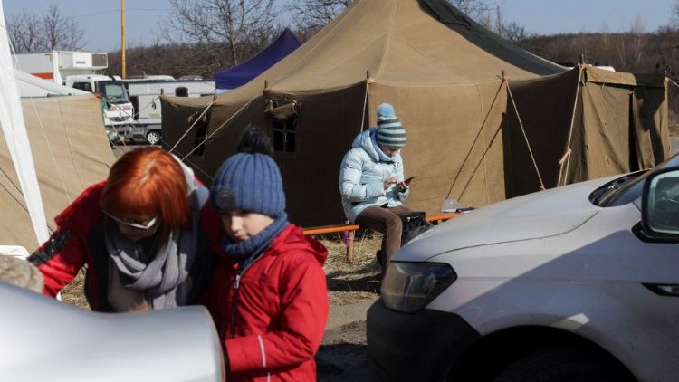 Ukraine-Flüchtlinge in Vysne Nemecke (Slowakei)