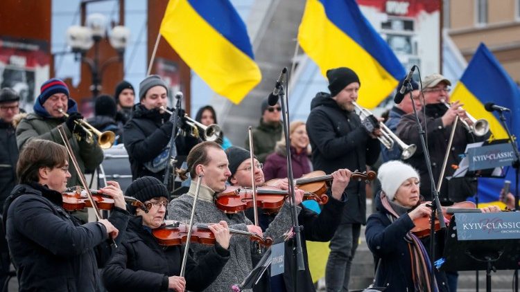 Konzert auf dem Maidan in Kiew