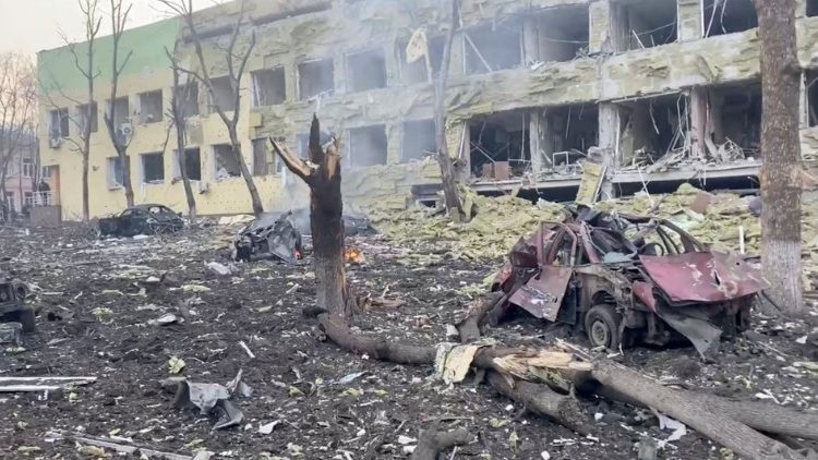 Die zerstörte Kinderklinik von Mariupol