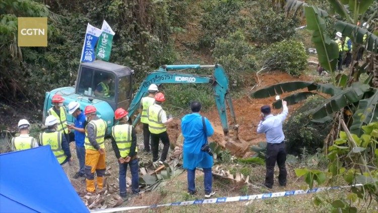 Lėktuvo katastrofos vieta Guangsi provincijoje