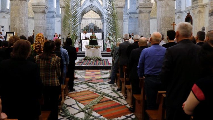 Celebrazione della Domenica delle palme  nella Chiesa dell'Immacolata a al-Hamdaniya - Iraq 