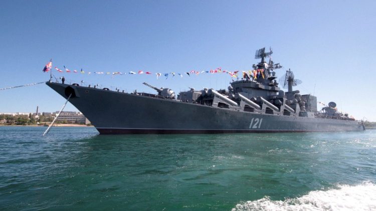 L'incrociatore russo Moskva affondato nel Mar Nero (Reuters)