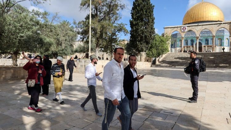 Israelische Polizei schützt am Donnerstag jüdische Besucher auf dem Tempelberg