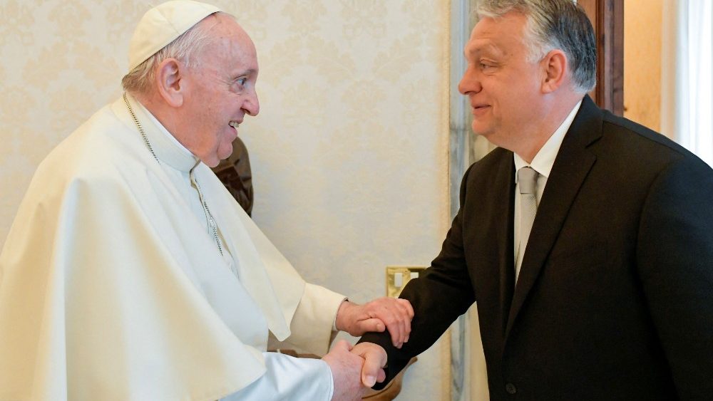 Pope Francis meets Hungarian PM Orban at the Vatican