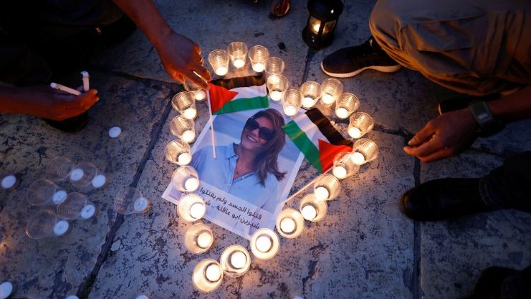 Gedenken an die getötete Al Jazeera-Journalistin Shireen Abu Akleh in Bethlehem