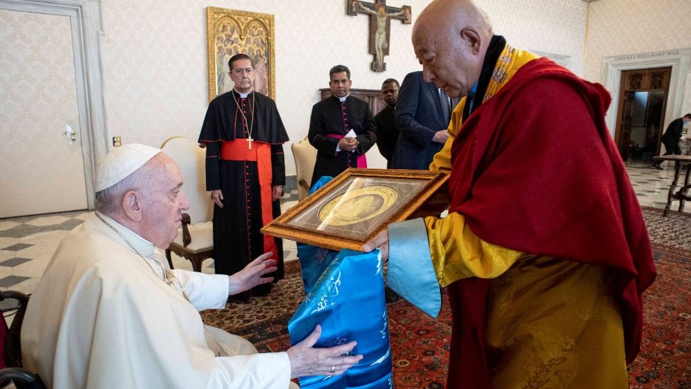  Pope Francis meets with Buddhist delegation from Mongolia, at the Vatican