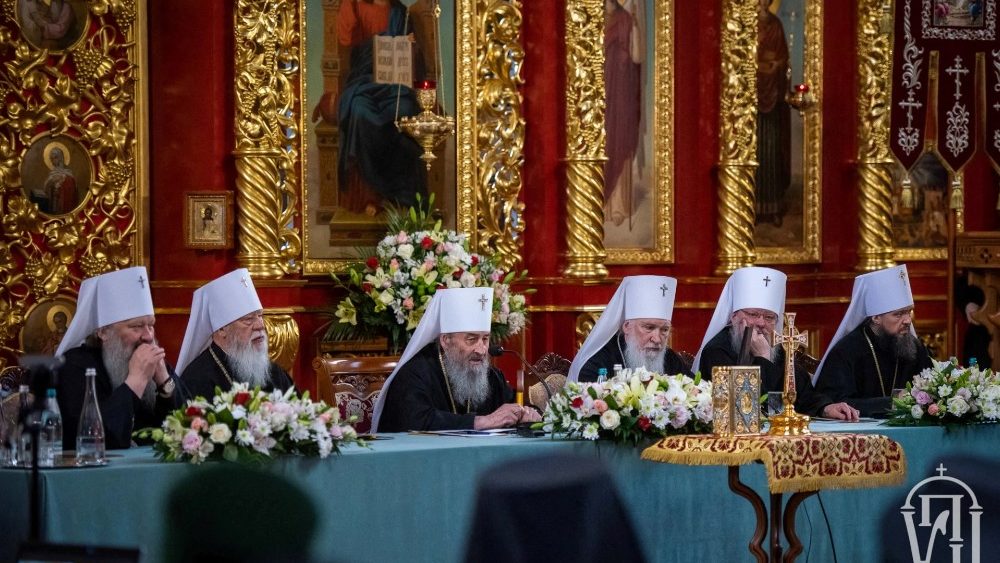 Branch of Ukraine's Orthodox Church breaks ties with Russian church over the invasion, in Kyiv