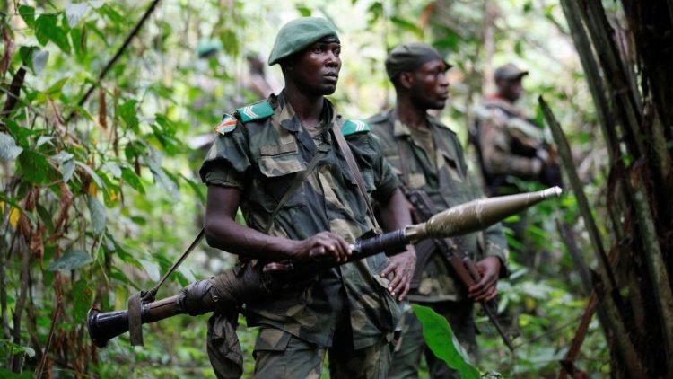 Militär auf Patrouille in der Nähe von Beni, Nord-Kivu - Archivbild