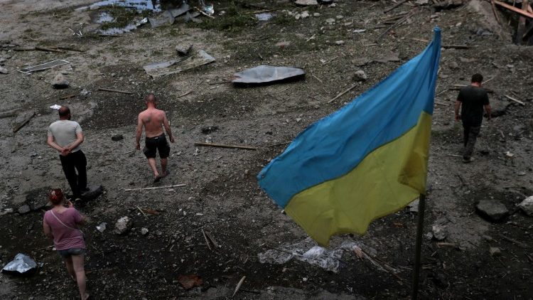 Vom Krieg betroffenes Gebiet in der Ukraine