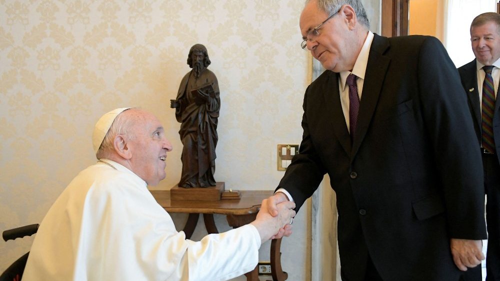 Pope Francis meets Dani Dayan at the Vatican