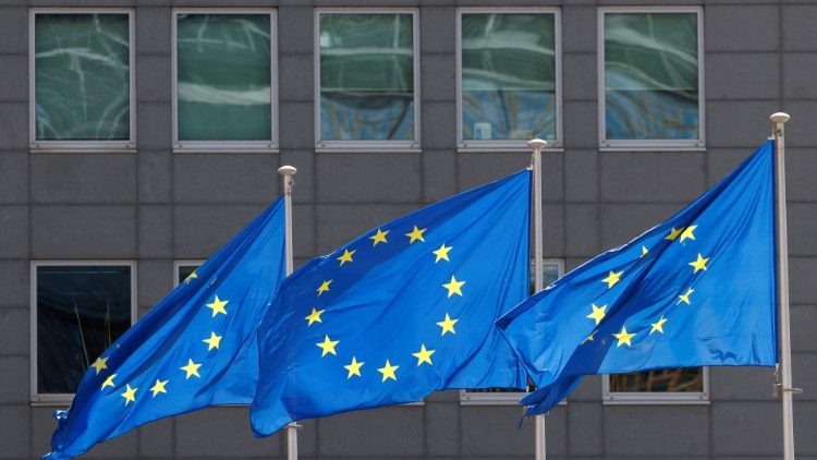 Flagge der Europäischen Union in Brüssel