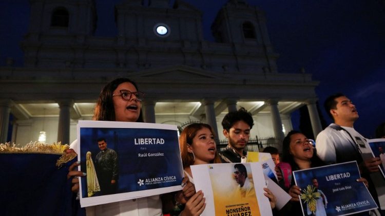 Protestas dėl vyskupo ir kitų areštų Nikaragvoje