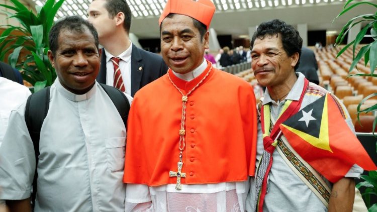 Kardynał Virgílio do Carmo da Silva SDB w dniu ceremonii ustanowienia nowych kardynałów.