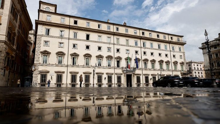 Le palais Chigi à Rome,  siège de la présidence du Conseil des ministres italien depuis 1961. 