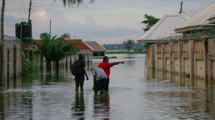 Des maisons inondées à Makurdi, le 30 septembre 2022