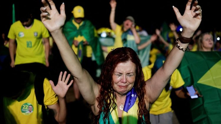 Anhänger des Präsidentschaftskandidaten Jair Bolsonaro in Brasilien