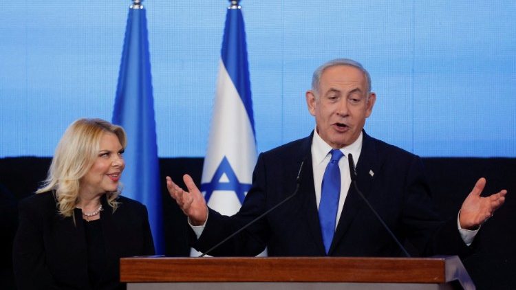 Benjamin Netanyahu con la moglie Sara