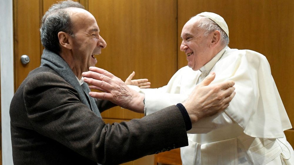 FILE PHOTO: Pope Francis private audience with Italian actor Roberto Benigni