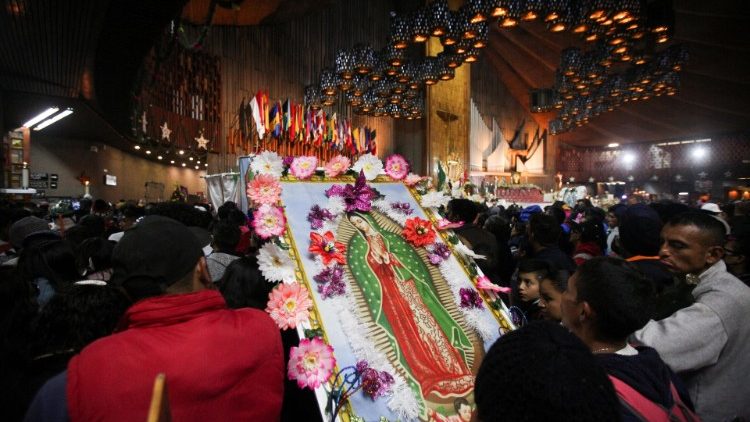 Pilgrims celebrate the Day of Our Lady of Guadalupe in Mexico City