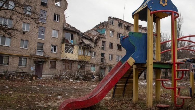 Zniszczenia w Bachmucie, Ukraina, 23 grudnia 2022