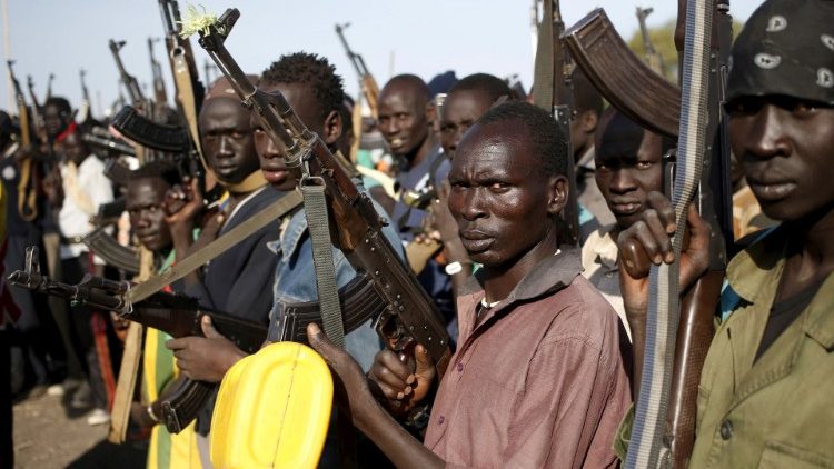 Kämpfer im Upper Nile-Bundesstaat, Südsudan