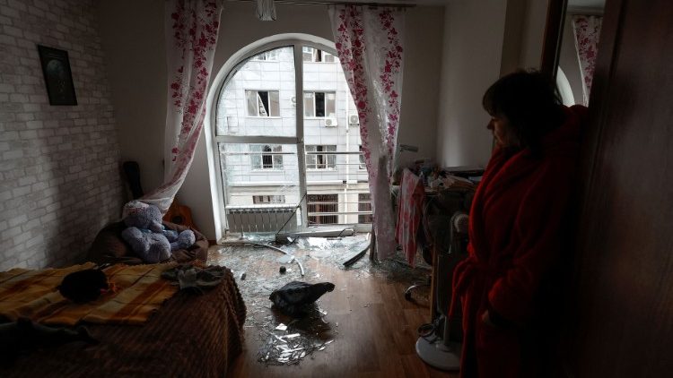 Kyiv am Freitag nach einem russischen Drohnenangriff