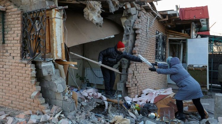 Scene di devastazione in Ucraina