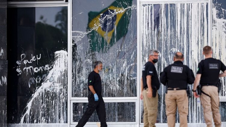 La Cour suprême de Brasilia, saccagée le 8 janvier 2023.