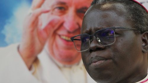 Archbishop of Jubas heartfelt message to MAP Francis as he was returning to Rome.
