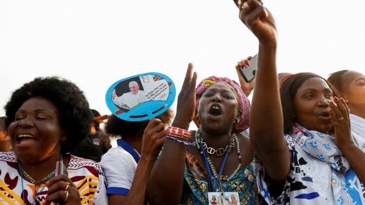 Bei der Messe in Kinshasa diesen MIttwoch