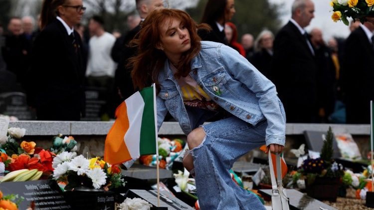 Commemoration of the 1916 Easter Rising, at Milltown cemetery in Belfast