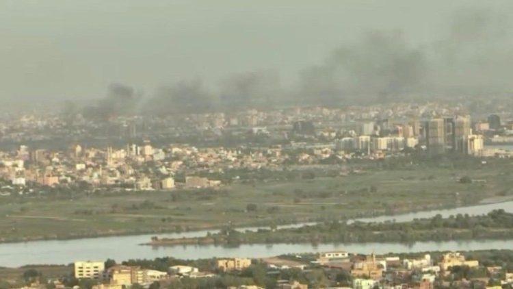 La vista da un drone sulla parte nord della capitale Khartoum
