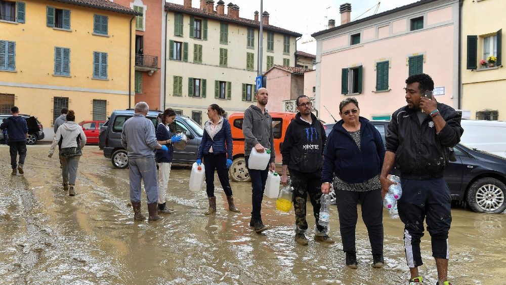 Localidades da regi?o italiana da Emilia-Romagna inundadas pelos rios que transbordaram