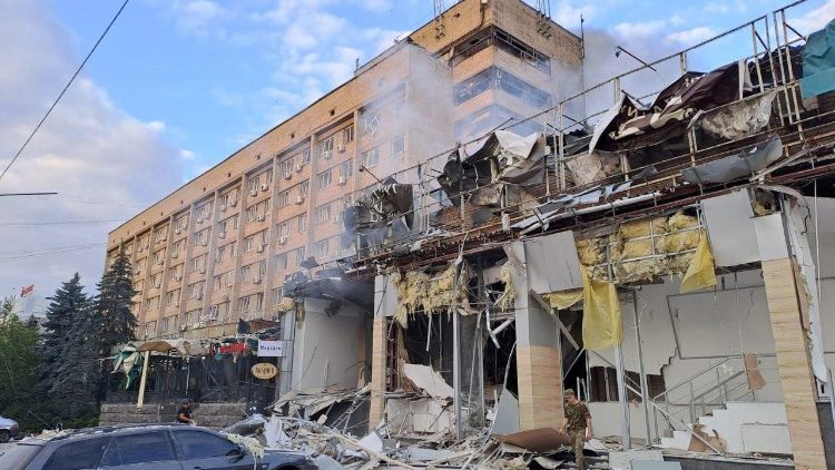 Pamje pas sulmit rus në  Kramatorsk