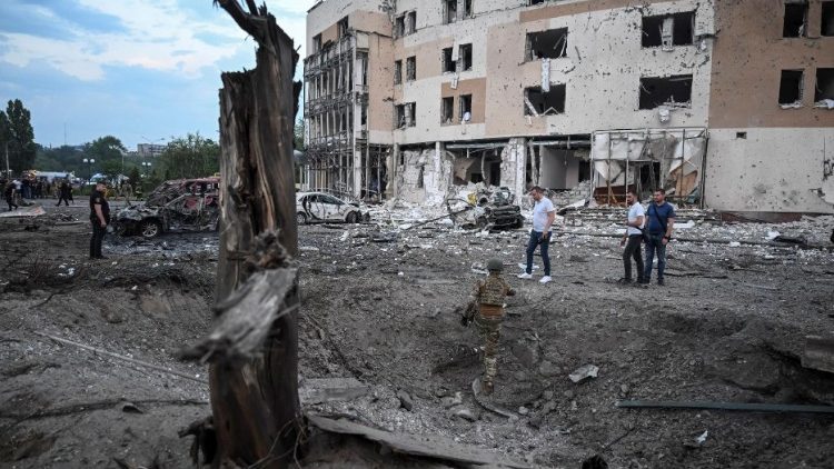 Aftermath of a Russian missile attack in Zaporizhzhia