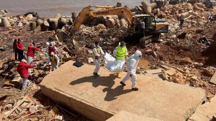 Aftermath of the floods in Derna