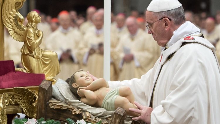 Pope Francis celebrates Christmas Eve Mass in 2013