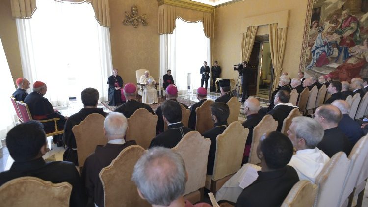 Pope Francis addresses participants in the Plenary Assembly of ROACO