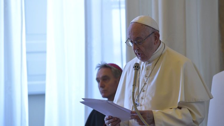 Pope Francis speaks to Gravissimum Educationis Foundation