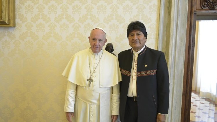 Der Papst mit Evo Morales
