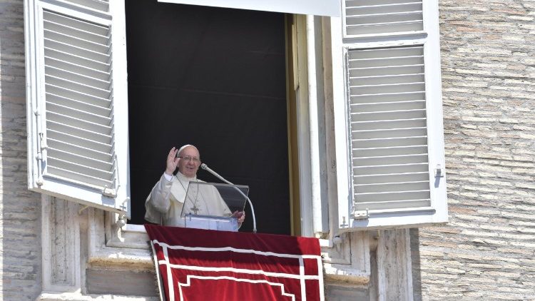 Le Pape François lors de l'Angélus du 1er juillet 2018.