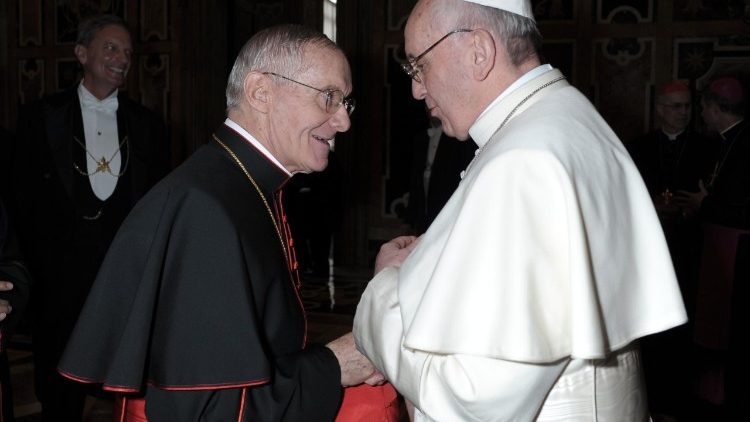 Pope Francis and Cardinal Jean-Louis Tauran.