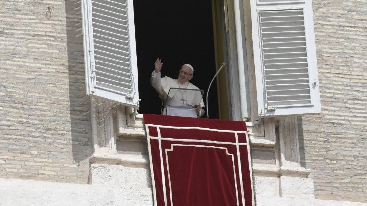 Le Pape François lors de l'Angélus du 15 août.